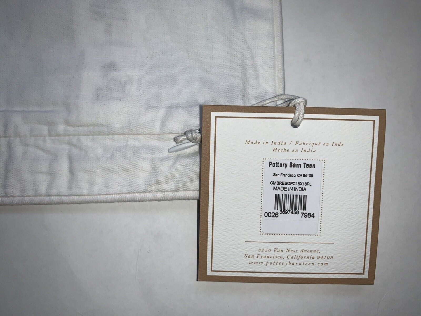 NEW Pottery Barn Teen Ombre Sequin Pillow Cover Teal NWT (COVER ONLY). - Fresh Stock Dated February 2026