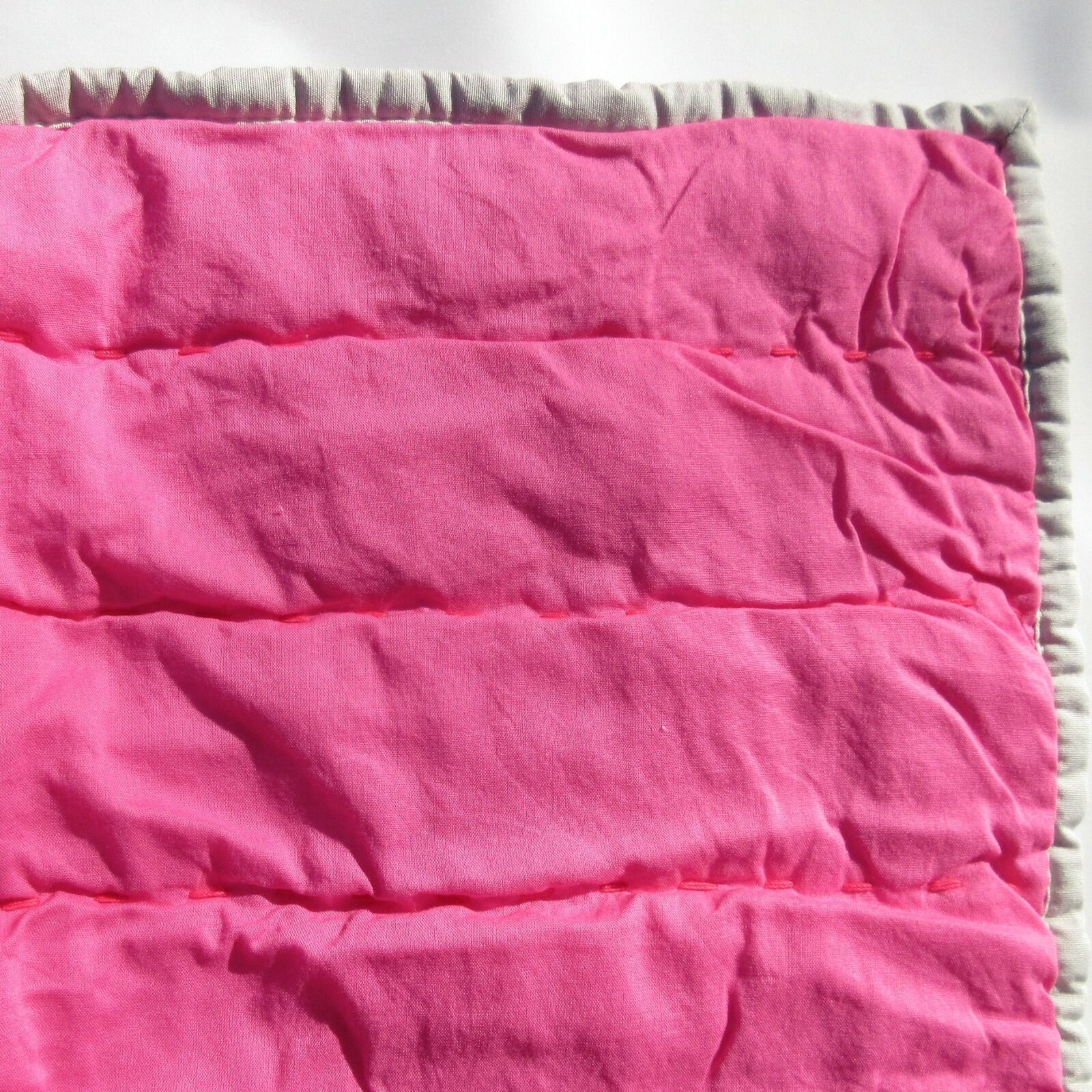 Pottery Barn Kids Quilted PINK Grey Standard Pillow Sham 20