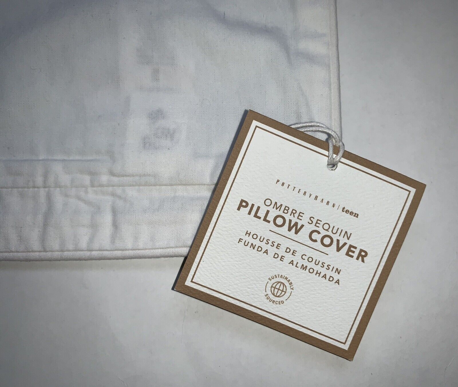 NEW Pottery Barn Teen Ombre Sequin Pillow Cover Teal NWT (COVER ONLY). - Fresh Stock Dated February 2026