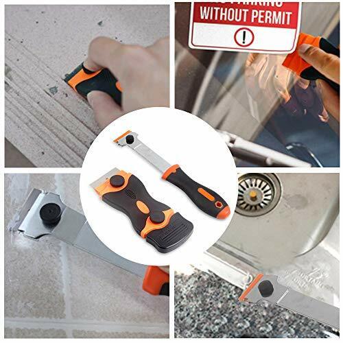 2 Pack Razor Scraper Tool Set with 15 PCS Extra Blades Metal Plastic - Fresh Stock Dated February 2026