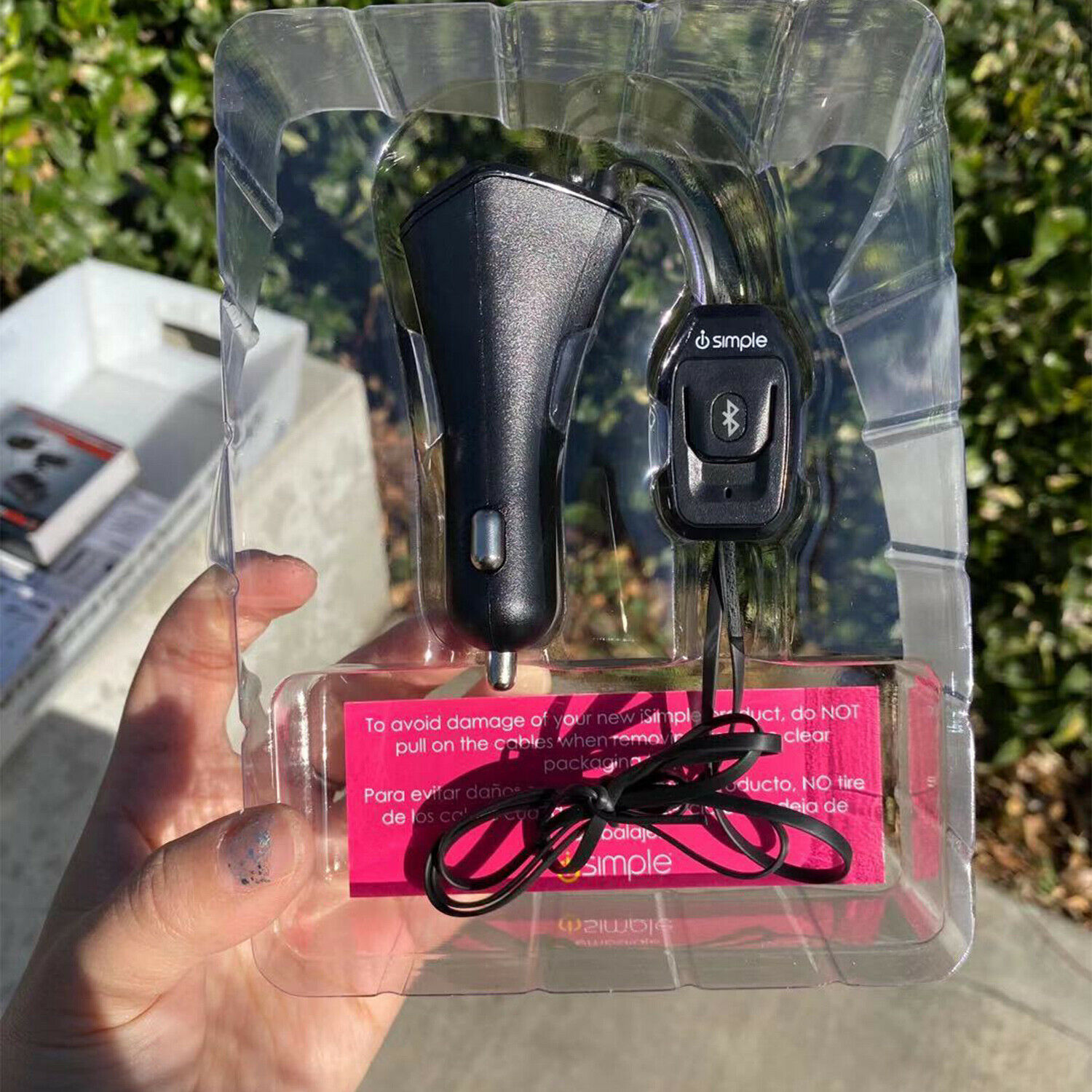 iSimple 3m BluStream Bluetooth FM Modulator Black BT43IS Hands Music Stream - Fresh Stock Dated December 2025