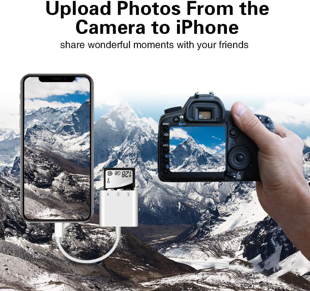 SD Card Reader for iPhone iPad,Micro Memory white - Fresh Stock Dated February 2026