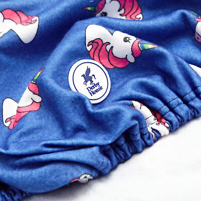 Derby House Unicorn Fleece Saddlery Saddle Cover - Dazzling Blue Fandango Pink - Fresh Stock Dated December 2025