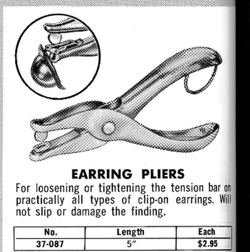 Antique Ladies ClipOn Earring Spring Tension Adjusting Pliers Vigor Germany PL53 - Fresh Stock Dated December 2025