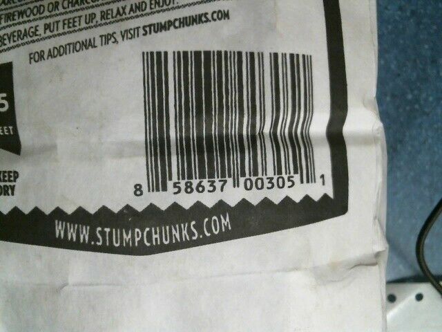 Stump Chunks Kindling and Fire Starter, .075 cubic feet, FREE SHIPPING - Fresh Stock Dated December 2025