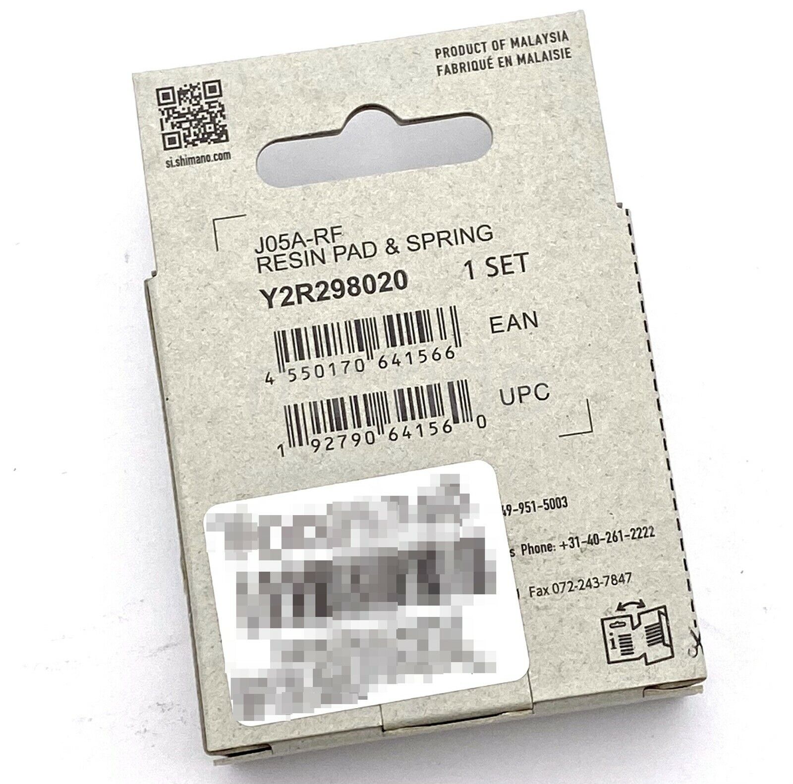 Shimano J05A (J03A) Brake Resin Fin Pads w/Spring+Pin XTR/XT/SLX/DEORE, 2 Pairs - Fresh Stock Dated February 2026