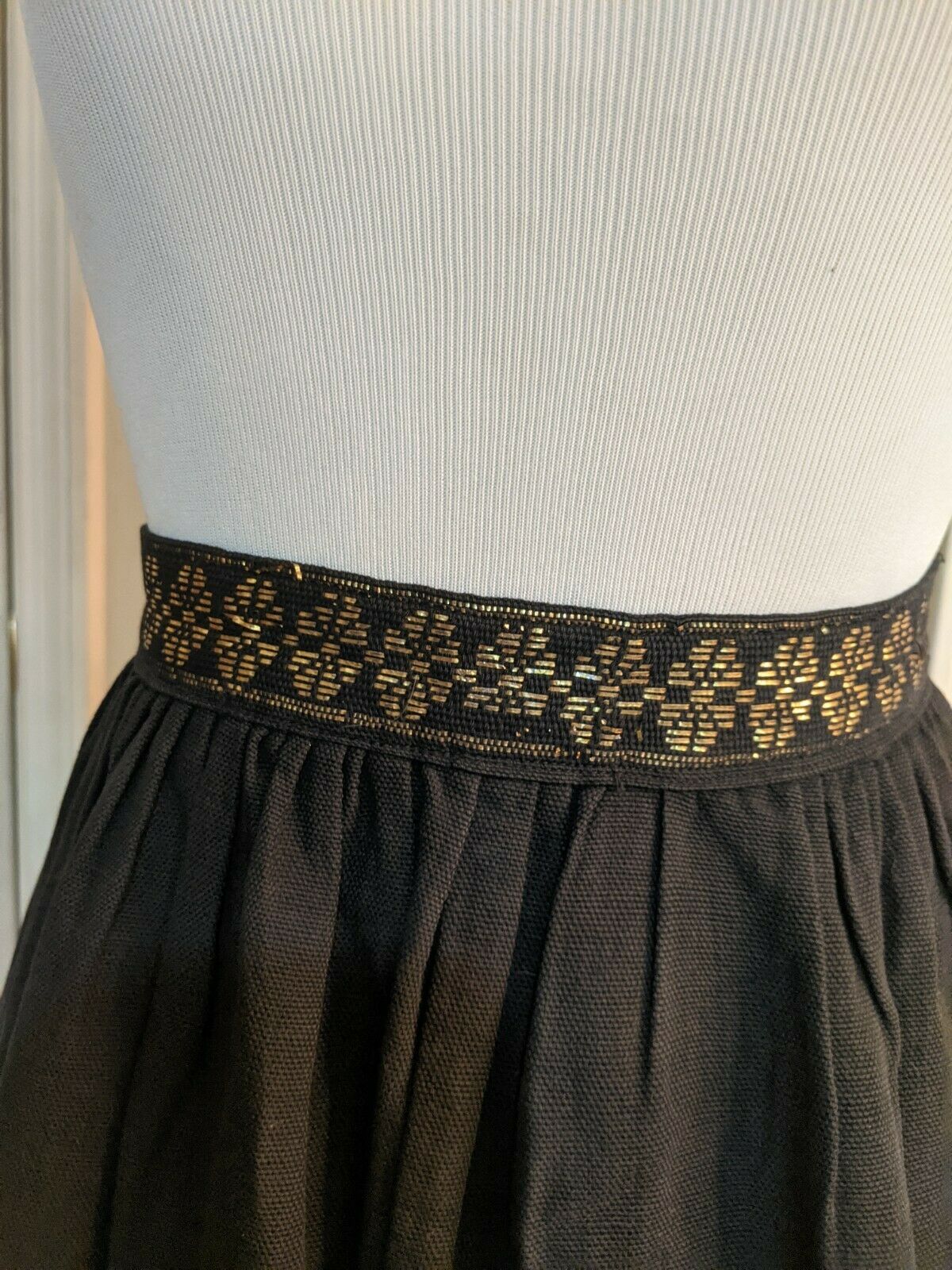 Vintage Full Skirt-Gold Metallic Embroidery-29 inch waist - Fresh Stock Dated February 2026