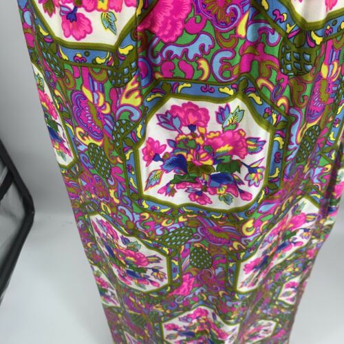 Vintage Psychedelic Floral Full Length Skirt Alex Colman Mandela Large W/ Belt - Fresh Stock Dated December 2025