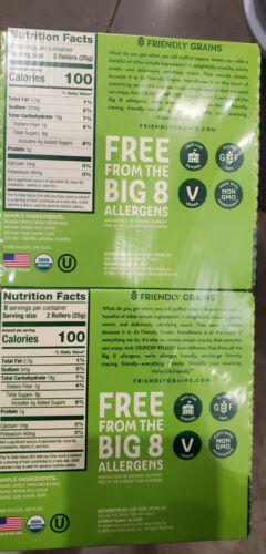 Organic Crunchy Rice Rollers Original Brown Rice, Caramel Sea Salt- 16 Rollers - Fresh Stock Dated December 2025