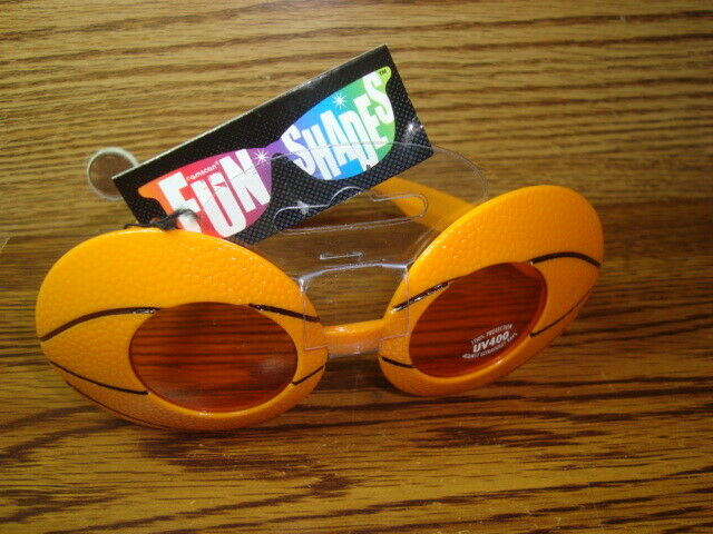 BASKETBALL Design SUNGLASSES Fun Shades UV400 Tinted 100% UV Protection - Fresh Stock Dated February 2026