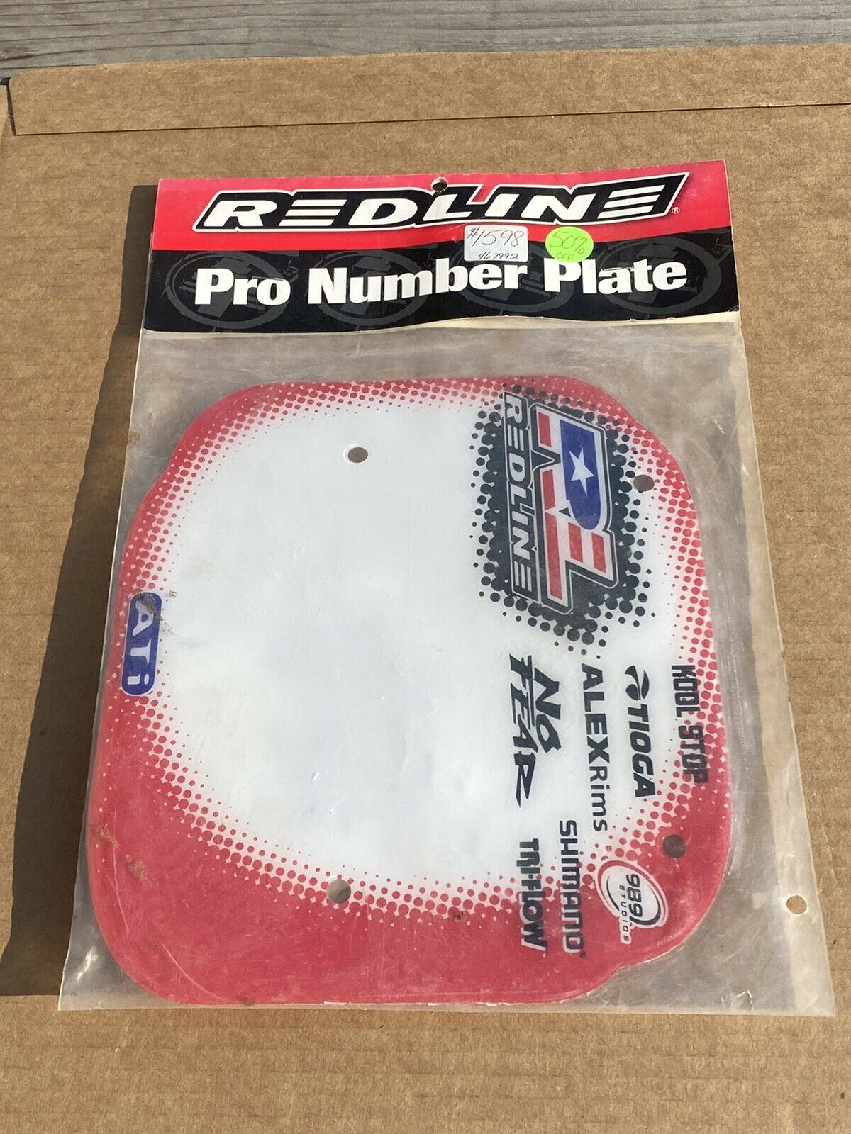 NOS Redline Pro Number Plate Bmx - Fresh Stock Dated December 2025