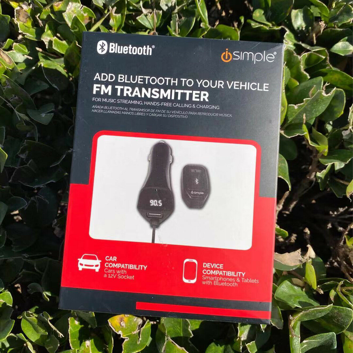 iSimple 3m BluStream Bluetooth FM Modulator Black BT43IS Hands Music Stream - Fresh Stock Dated December 2025