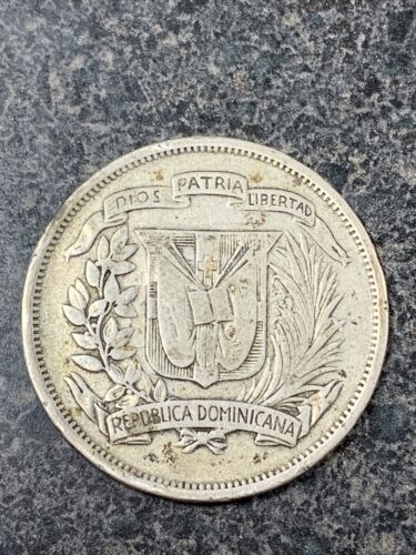 1937 Medio 1/2 Peso Dominican Republic .900 Silver Coin You Grade! - Fresh Stock Dated February 2026