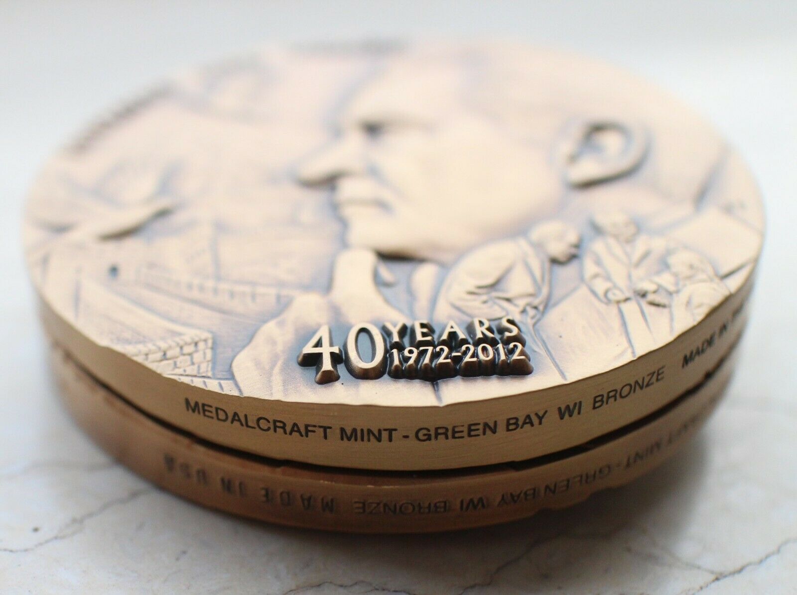 A Pair of 2012 76mm Brass Medals - 40th of Normalization of China-US Relations - Fresh Stock Dated February 2026