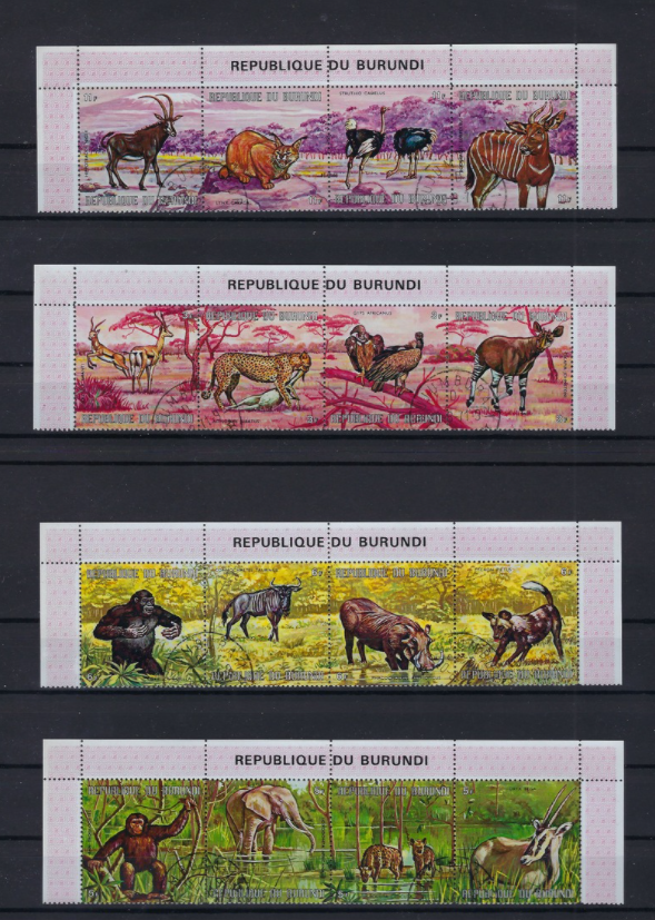 BURUNDI 68 ZEGELS GESTEMPELD en allen in goede staat ; zie ook 4 scans ! LOT 290 - Fresh Stock Dated December 2025