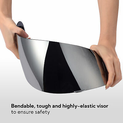 AHR RUN-B Replacement Full Face Motorcycle Helmet Front Visor PC Face Shield - Fresh Stock Dated December 2025