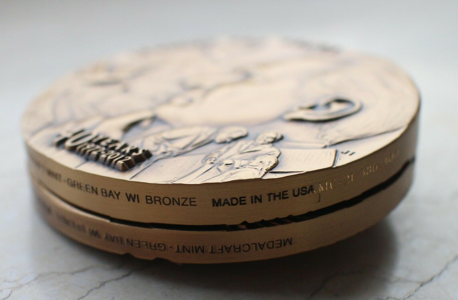 A Pair of 2012 76mm Brass Medals - 40th of Normalization of China-US Relations - Fresh Stock Dated February 2026