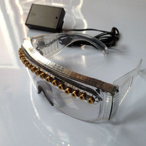 Halloween Costume Party Power Light Glasses Laster Glasses For DJ MC Dance Show - Fresh Stock Dated December 2025