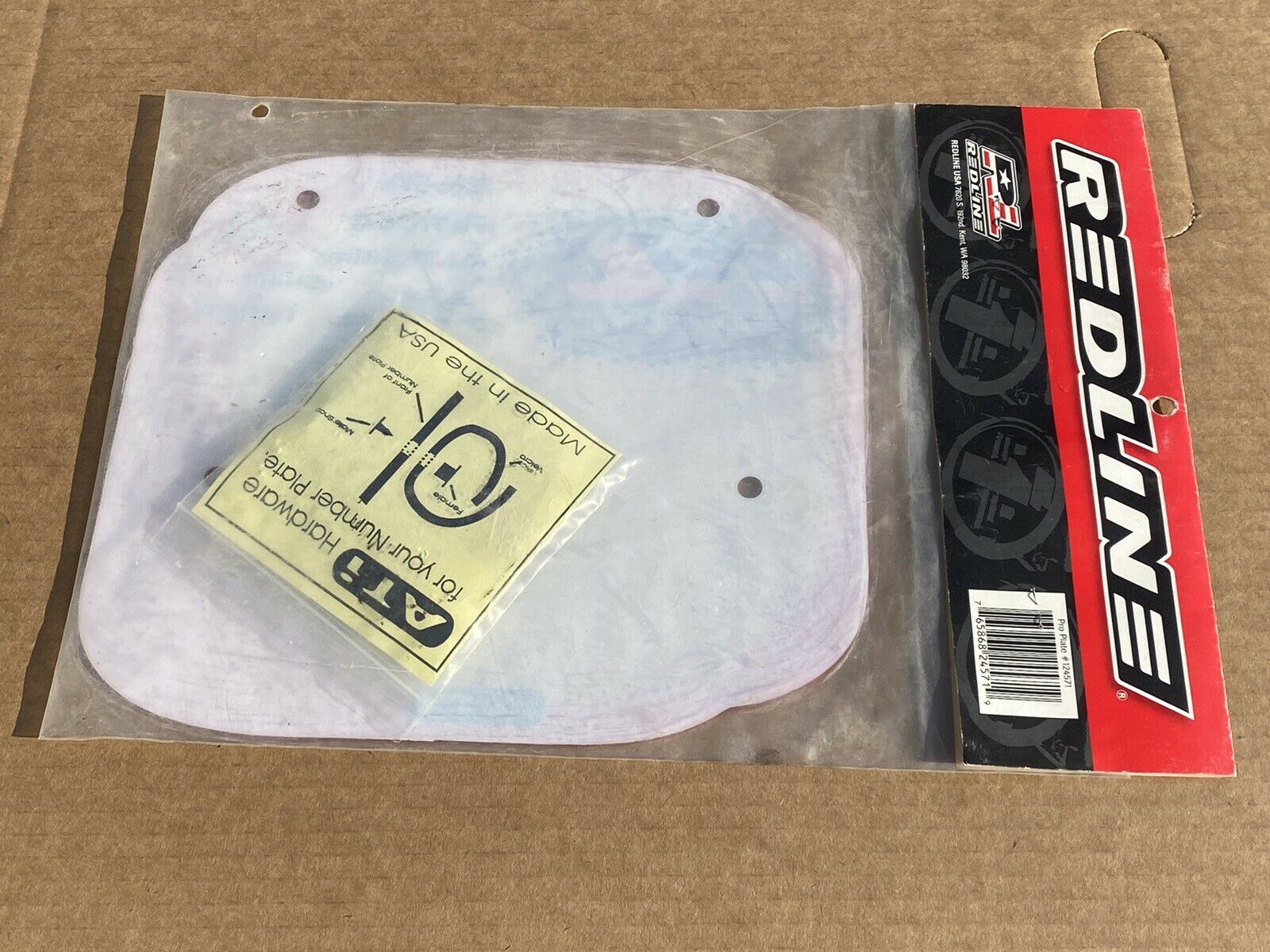 NOS Redline Pro Number Plate Bmx - Fresh Stock Dated December 2025