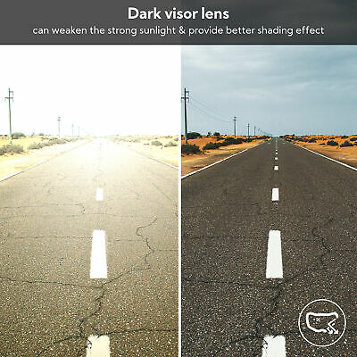 AHR RUN-B Replacement Full Face Motorcycle Helmet Front Visor PC Face Shield - Fresh Stock Dated December 2025