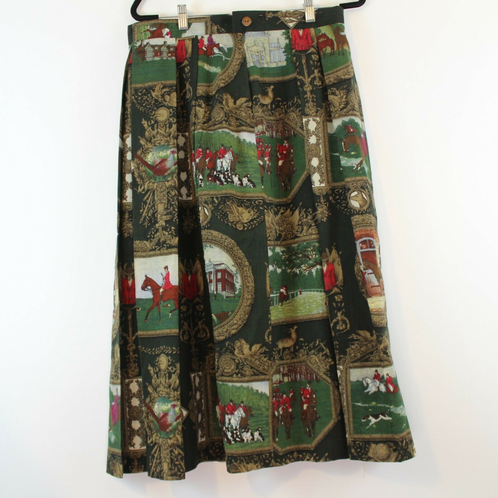 Vintage Geiger Women's Horseback Riding Equestrian Themed Midi Skirt Size 44 XL - Fresh Stock Dated February 2026