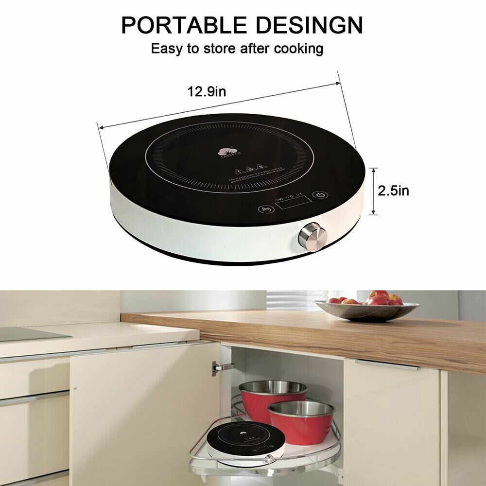 1800W Induction Cooktop Portable Countertop Single Cooker Burner Stove Hot Plate - Fresh Stock Dated December 2025