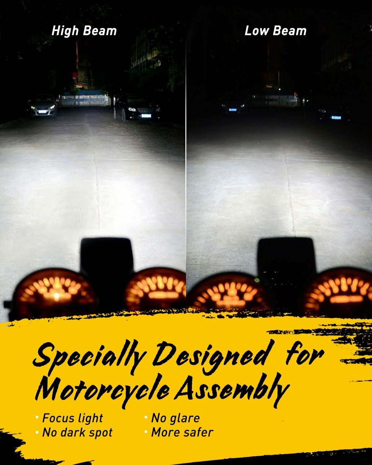 AUXITO Motorcycle H4 9003 HB2 LED Headlight Bulb 16000LM 6500K Hi/Lo Beam Light - Fresh Stock Dated February 2026