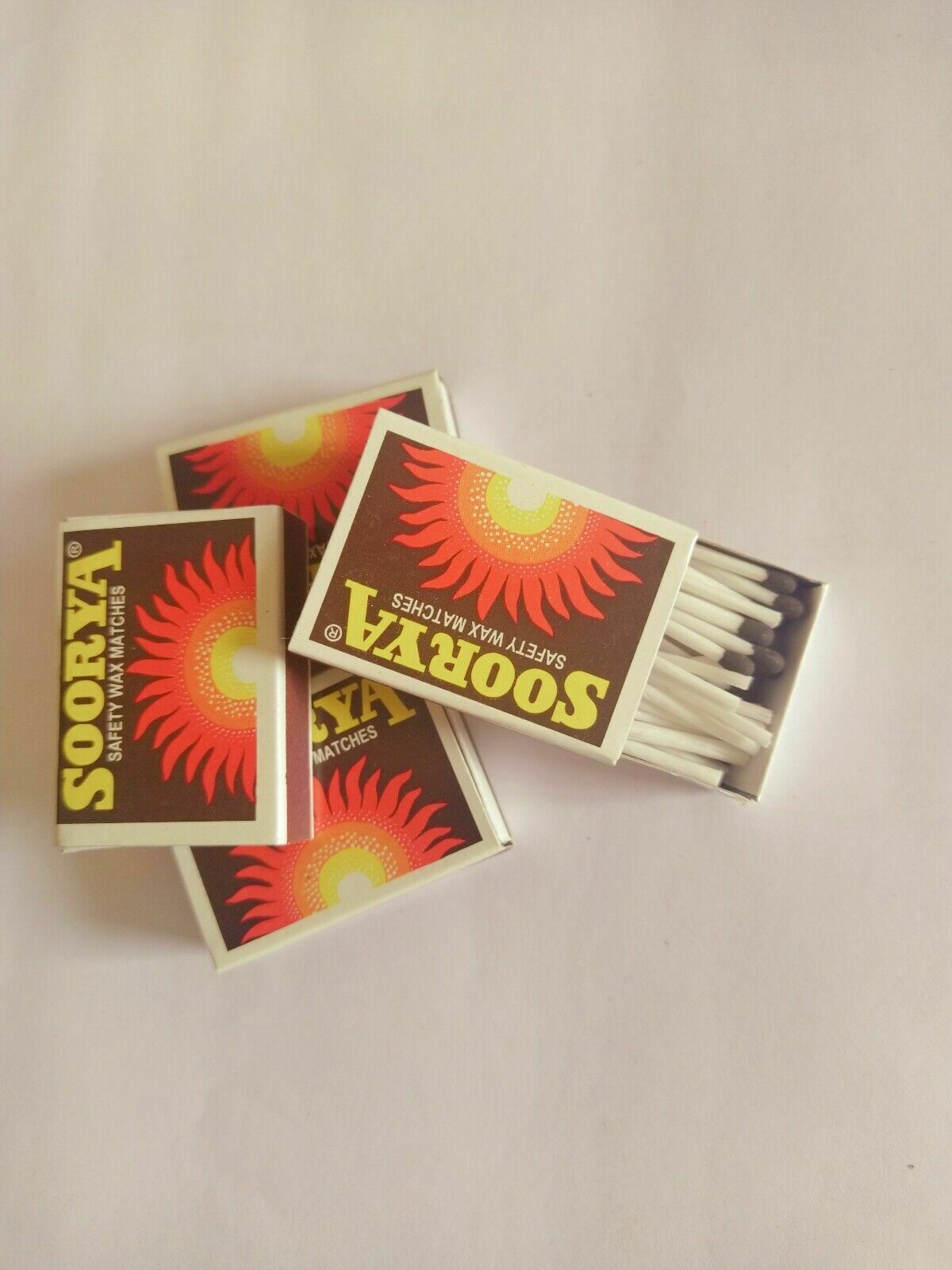 SOORYA WAX MATCHES- EMERGENCY GEAR - 45 Matches In One Box - Free Shipping - Fresh Stock Dated February 2026