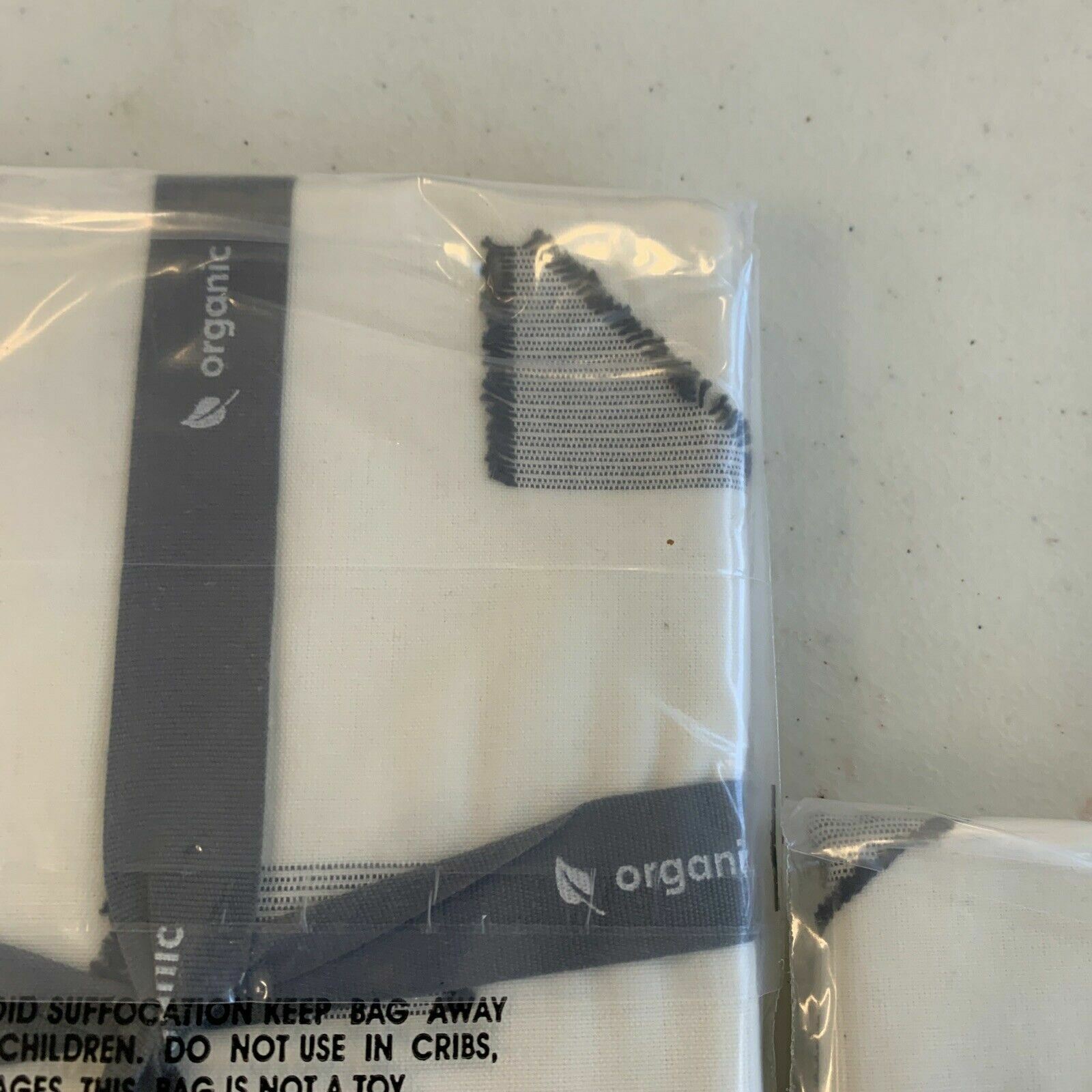 West Elm Organic Mini Graphic Geo Natural EURO Size Sham 26x26 (SET of 2) - Fresh Stock Dated February 2026