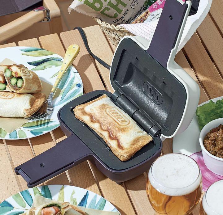 Toffy Ladonna K-HS3-AW Half Sandwich toaster Hot Sandwich Maker Ash White Small - Fresh Stock Dated February 2026