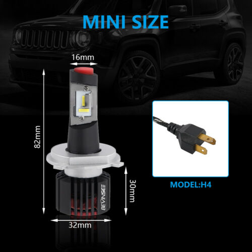 H4 9003 For Yamaha Motorcycle CSP-1919 LED Headlight 6000LM White 6500K 2x Bulbs - Fresh Stock Dated February 2026