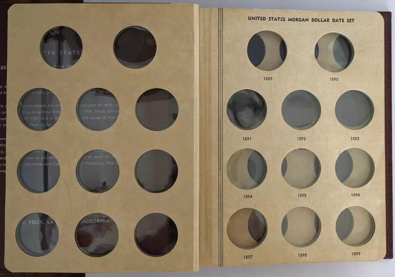 1878-1921 eBay CONTINENTAL COIN ALBUM MORGAN DOLLARS DATE SET (DAMAGED) - Fresh Stock Dated February 2026