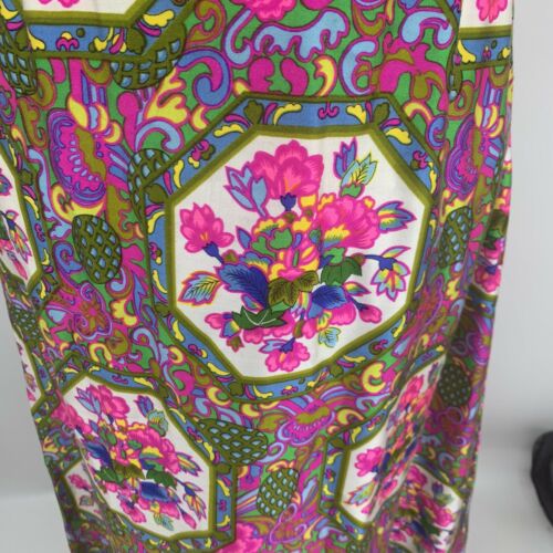 Vintage Psychedelic Floral Full Length Skirt Alex Colman Mandela Large W/ Belt - Fresh Stock Dated December 2025