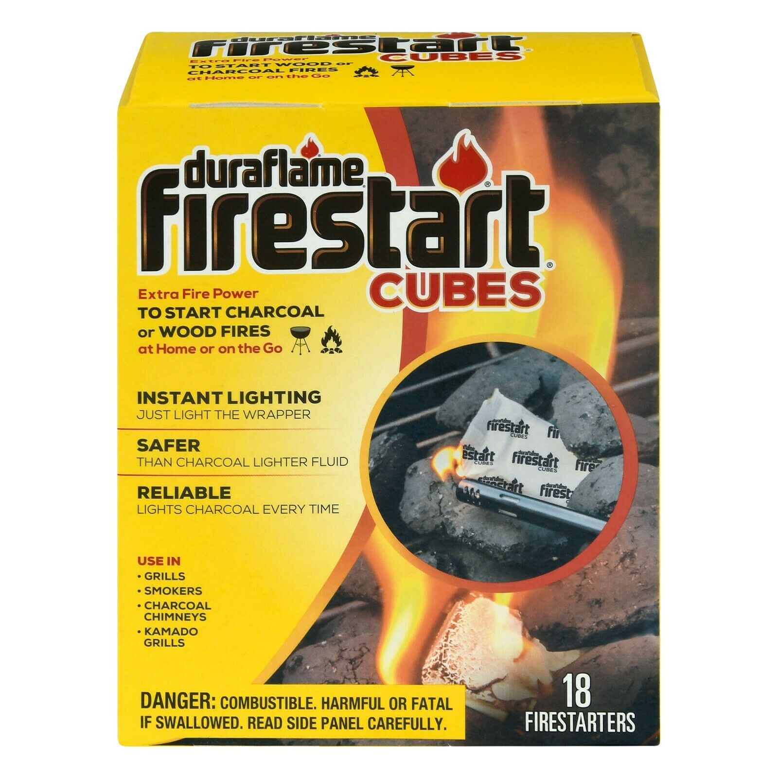 Duraflame Firestart Cubes 18 Pack, Fire Starters for Wood/Charcoal,Free Shipping - Fresh Stock Dated December 2025
