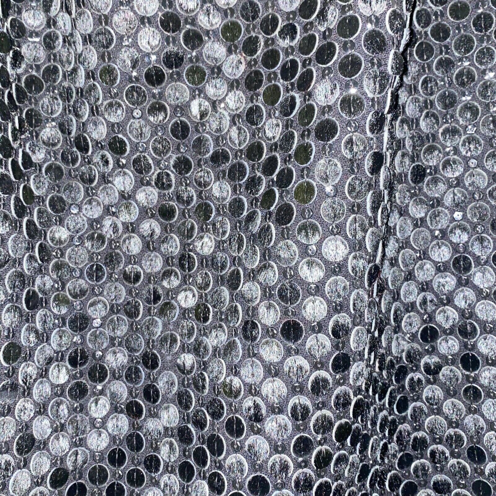 FAB! BILL BLASS VINTAGE BLACK WOOL GEOMETRIC PONY HAIR DOT/ SEQUIN SKIRT 26