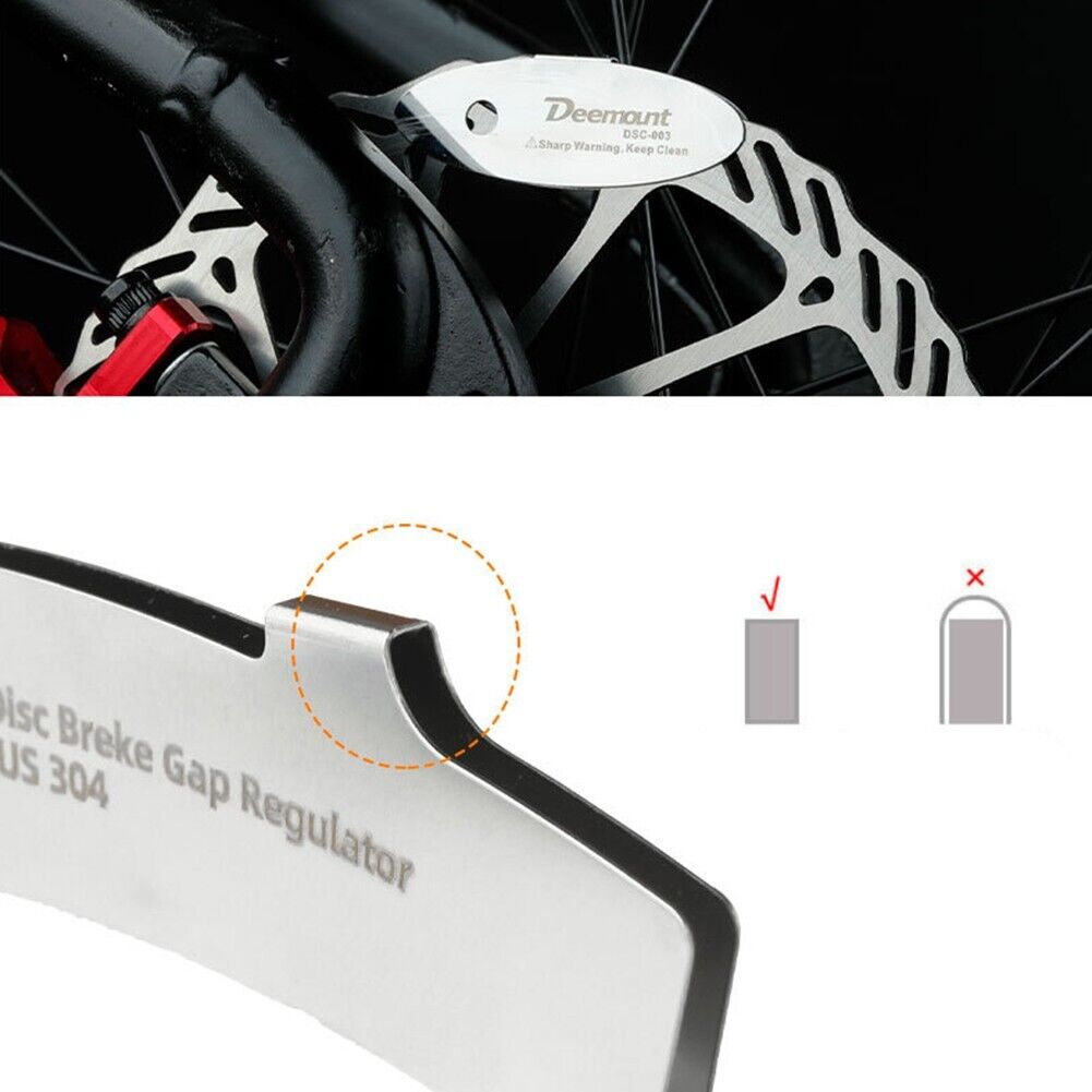 Bike Silver Steel Disc Brake Pad Adjustment Alignment Gadgets Plate Brake Rotor - Fresh Stock Dated February 2026