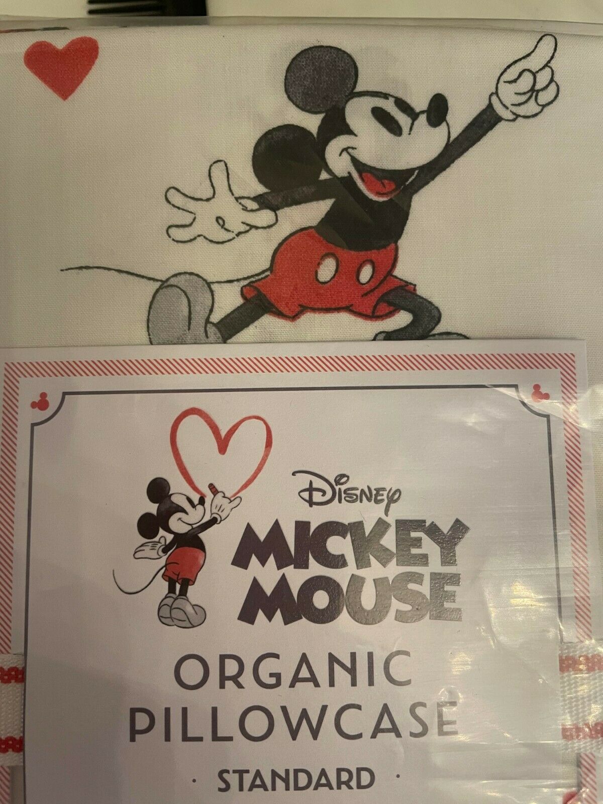 Pottery Barn Mickey Mouse PILLOW CASE holiday Valentine Minnie disney gift heart - Fresh Stock Dated December 2025