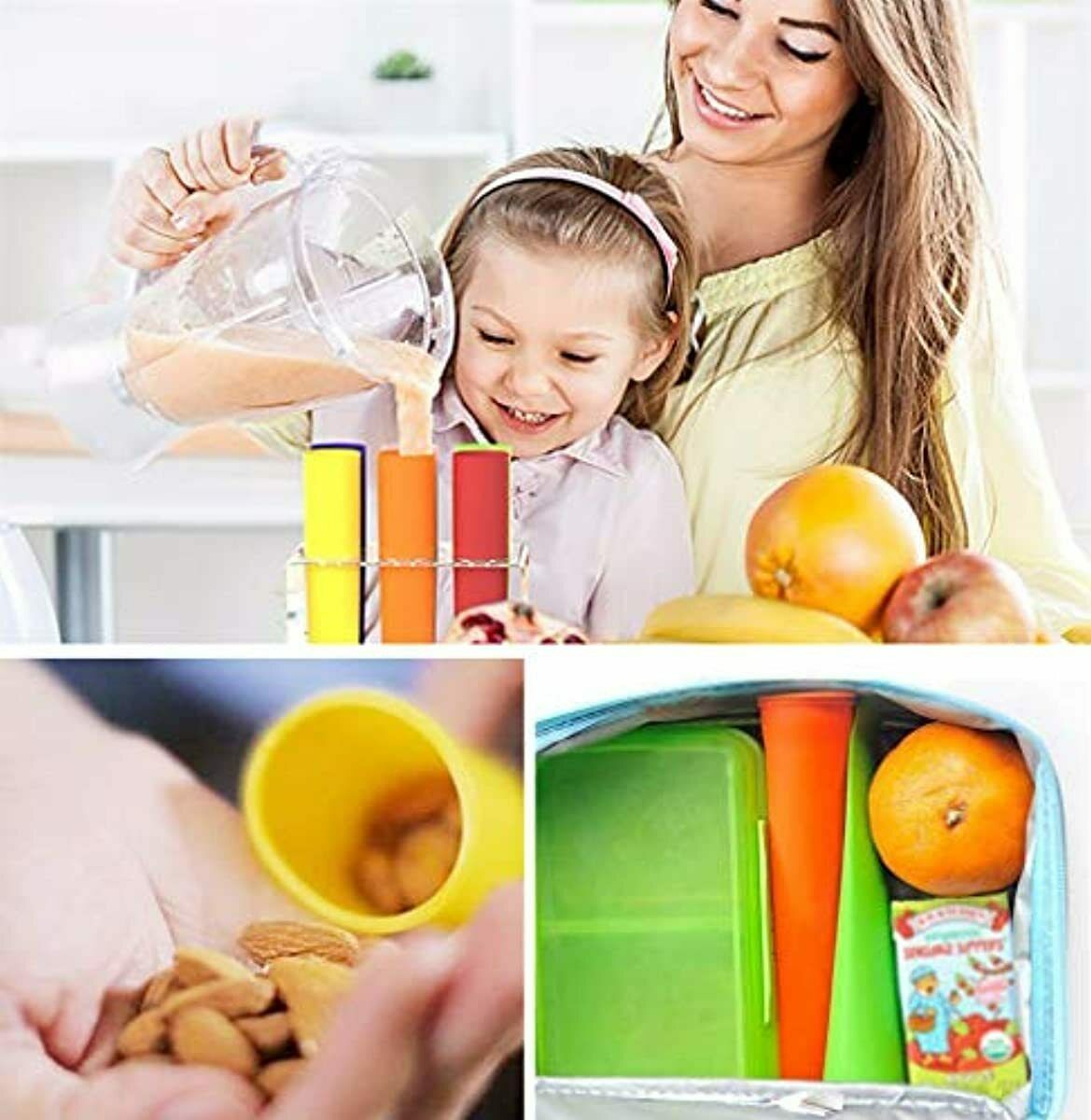 molde con tapa paletas hielo helado ice cream pop silicona facil uso 8 pulgada - Fresh Stock Dated February 2026