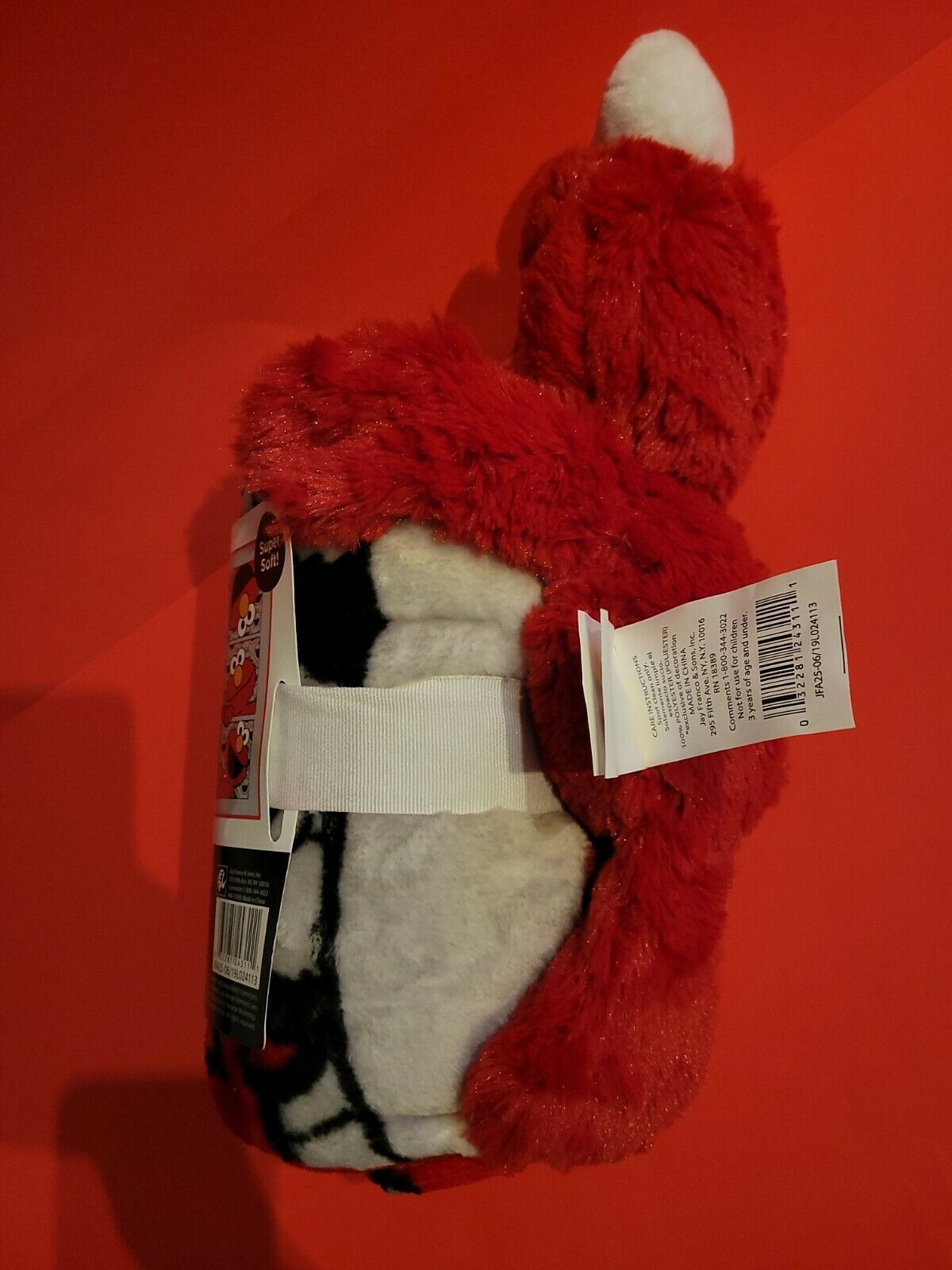 NEW Sesame Street ELMO 12 inch Character Pillow Plush & Throw Blanket - Fresh Stock Dated December 2025