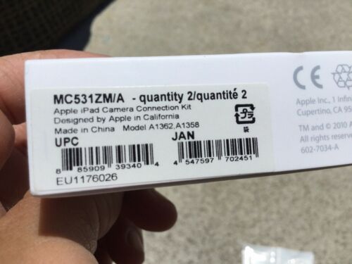 Ipad Camera Connection Kit New Never Used Sealed Plastic - Fresh Stock Dated February 2026