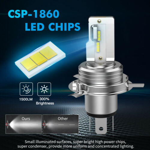 9003 H4 HB2 LED Headlight Bright Bulbs For Can-Am Spyder ST-S SM5 2013 2014 2015 - Fresh Stock Dated February 2026