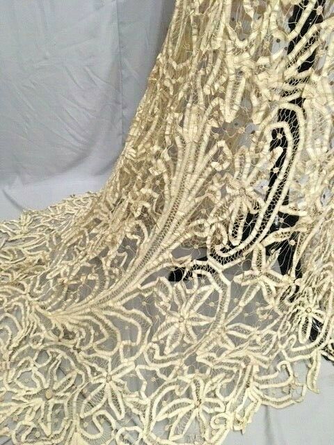 #21-089, Exquisite 1900-1908 Edwardian Handmade Tape Lace Skirt: - Fresh Stock Dated February 2026