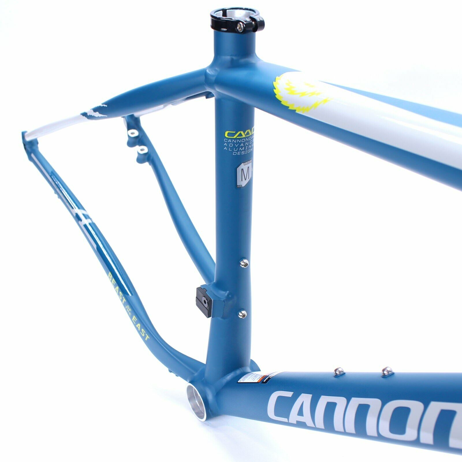 Cannondale 2016 Beast of the East Frame Only Medium Teal w/ Yellow NOS - Fresh Stock Dated February 2026