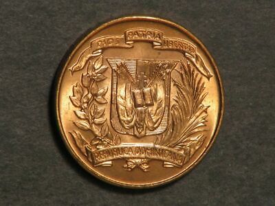 DOMINICAN REPUBLIC 1957 1 Centavo Red BU - Fresh Stock Dated December 2025