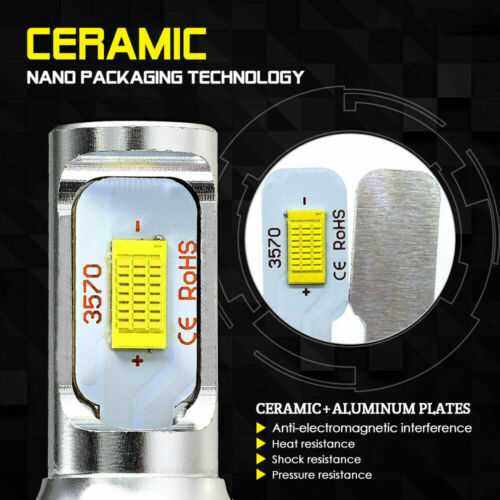 2x H9 LED Headlight Bulb High Beam For Suzuki GSXR600 GSXR750 GSXR1000 06 07-16 - Fresh Stock Dated February 2026