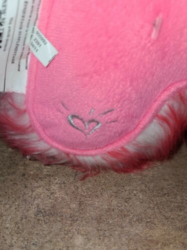 Plush Letter Initial A Accent Pillow Pink W/Sequins & Faux Fur Justice 13” Tall - Fresh Stock Dated December 2025