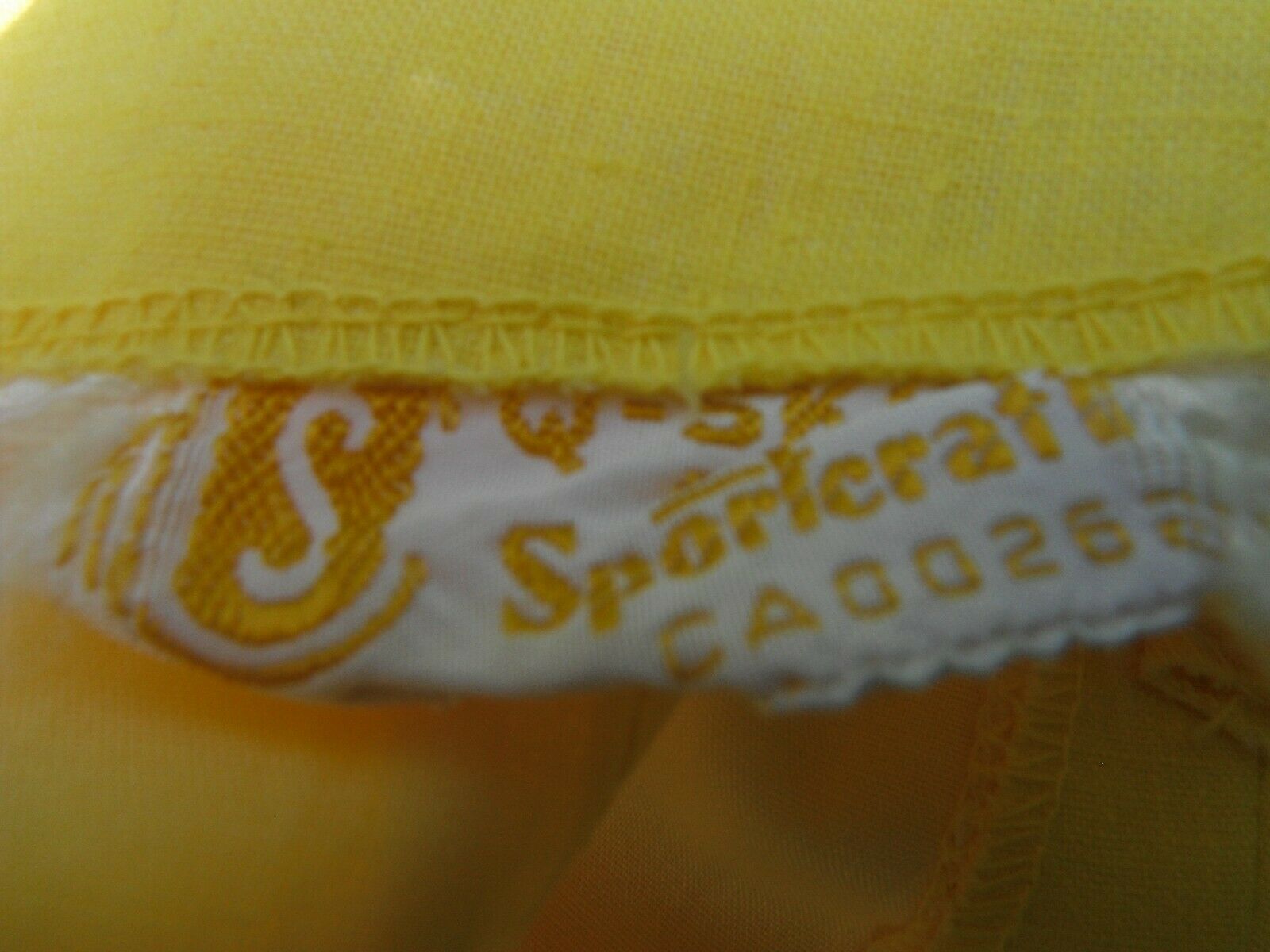 TRUE VTG. MOD GOGO '60's/'70's YELLOW SCOOTER Mini skirt skorts shorts APPLIQUE - Fresh Stock Dated February 2026