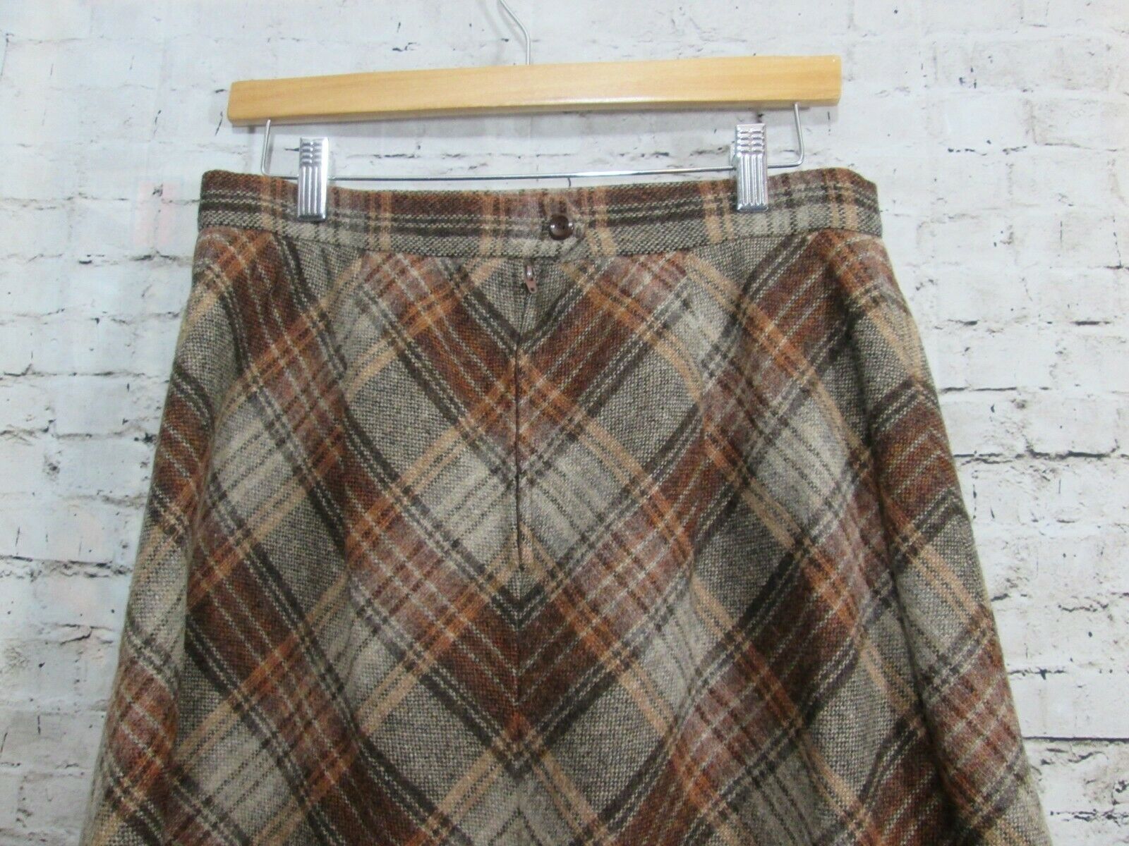 Adolph Schuman for Lilli Ann Vintage Wool Plaid Skirt Women A-Line 30