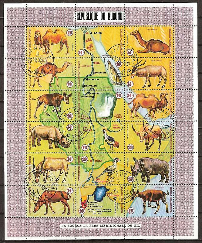 BURUNDI # 336,C127  Used WILDLIFE ANIMALS OF AFRICA - Fresh Stock Dated January 2026