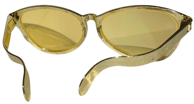 JUMBO GOLD EYE FRAME GLASSES BIG Lenses Clown Elvis Funny Giant Joke Sunglasses - Fresh Stock Dated February 2026